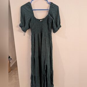 Abercrombie & Fitch Dark Green Maxi Dress
